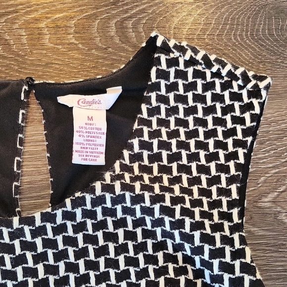 Candie's Black & White Chic Dress - Picture 2 of 5